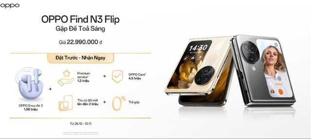 OPPO Find N3 Flip ra mắt tại Việt Nam: Thiết kế đẳng cấp, ba camera vượt trội