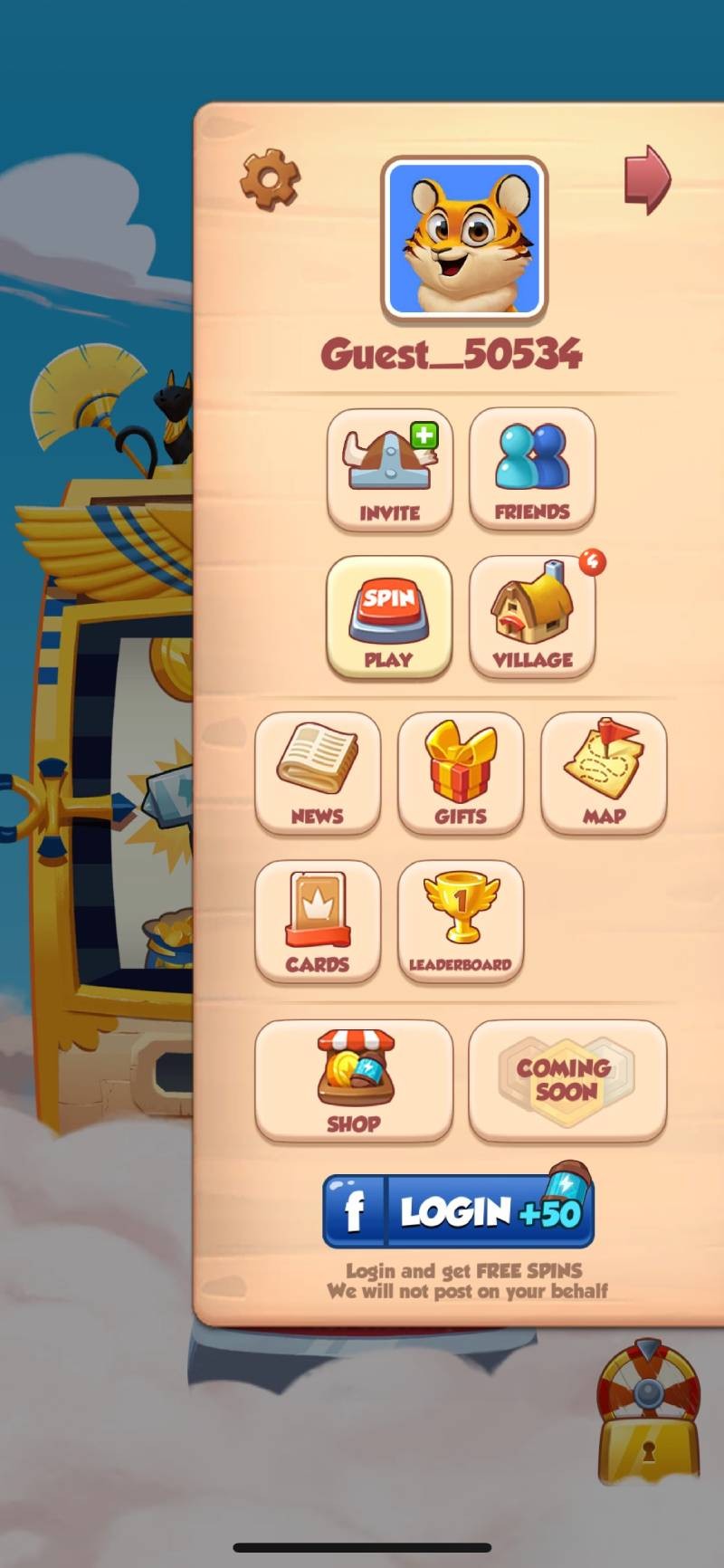 Cách mời bạn bè chơi Coin Master bằng Facebook để nhận thêm lượt Spins