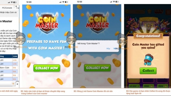 Cách tăng lượt Spin Coin Master miễn phí mới nhất 2023