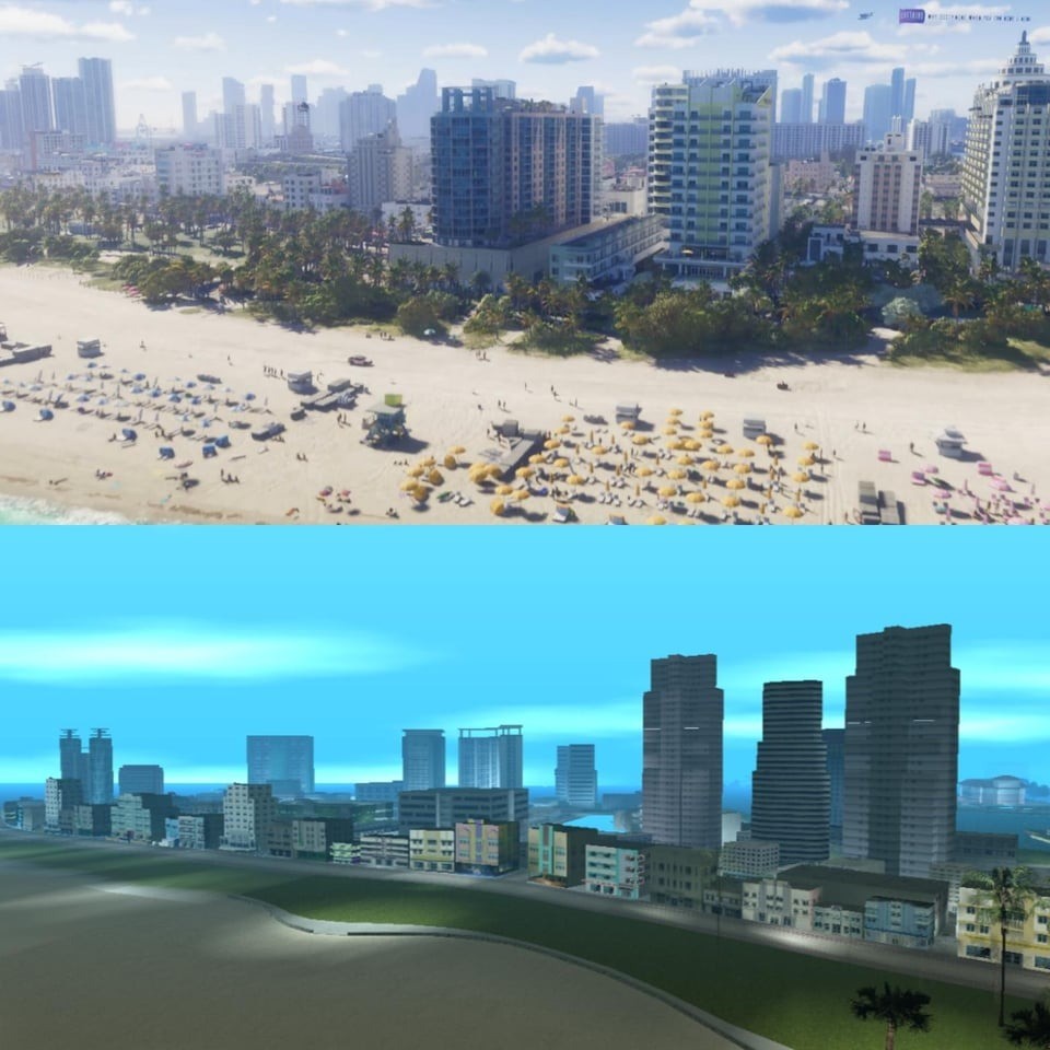 GTA 6: So sánh hình ảnh Vice City sau 20 năm phát triển của đồ họa