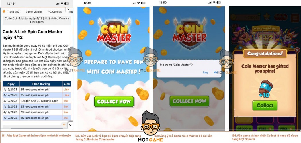Code Coin Master 18/12 và Nhận Spin link miễn phí hôm nay