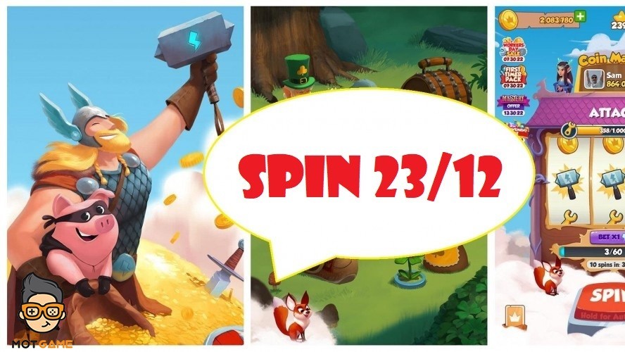 Spin 23/12 - Nhận Code Coin Master link Spin miễn phí hôm nay