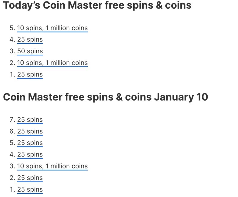 Nhận Code Coin Master và Link Spin miễn phí ngày 12/1/2024