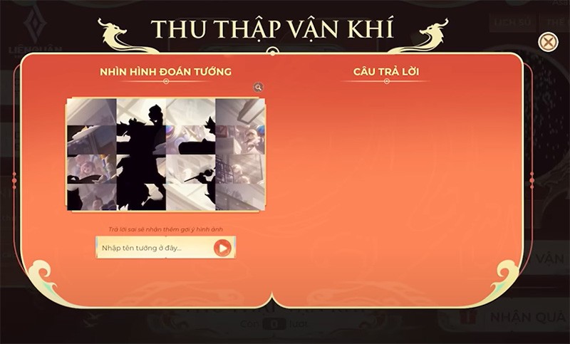 Đáp án Thu Thập Vận Khí Liên Quân mới nhất hôm nay 27/1