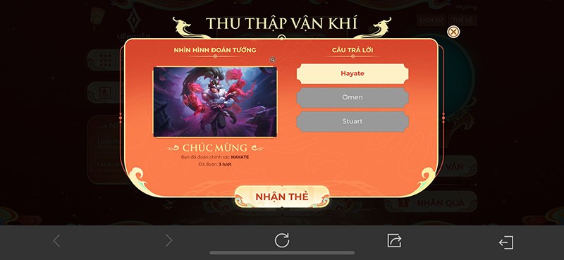 Đáp án Thu Thập Vận Khí Liên Quân mới nhất hôm nay 27/1