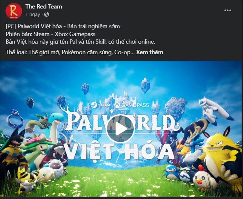 Trải nghiệm Palworld Việt Hóa với bàn tay phép của 