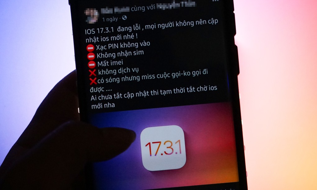 iOS 17.3.1 dính nhiều lỗi khó chịu trên một số dòng Iphone