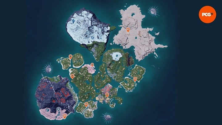 Tổng hợp các địa điểm quan trọng trên bản đồ trong Palworld