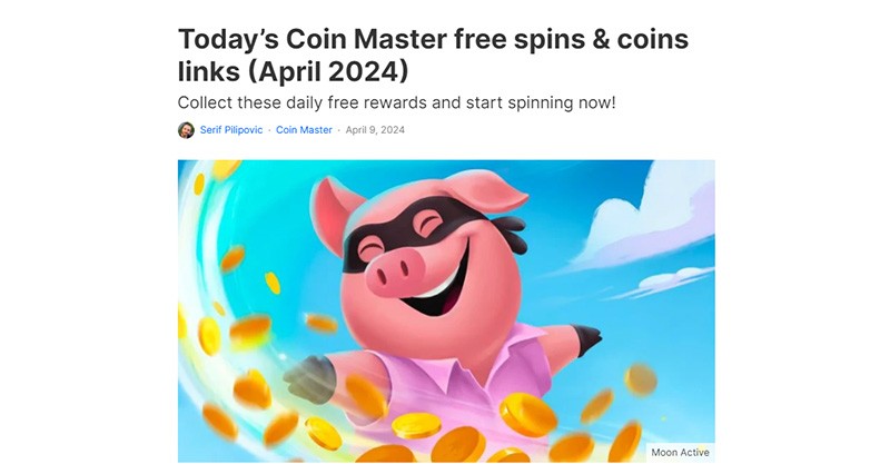 Cách nhận Spin, Code Coin Master miễn phí ngày 11/4 mới nhất