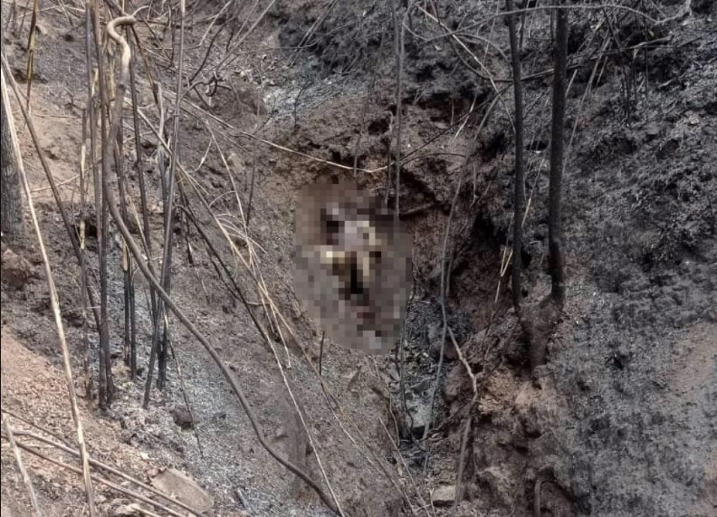 Phát hiện xác chết cháy của ba cha con trong khe núi ở Điện Biên