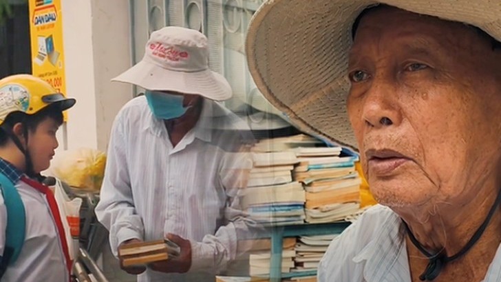 Cụ ông 95 tuổi miệt mài bán sách lề đường hơn 20 năm ở TP.HCM