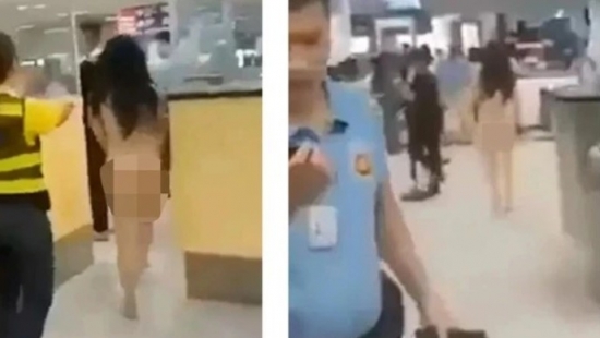 Cô gái Việt bất ngờ lột sạch đồ, khỏa thân đi lại giữa sân bay Philippines