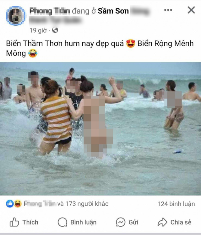 Lạ lùng nữ du khách khỏa thân tắm biển ở Sầm Sơn, công an phải vào cuộc điều tra