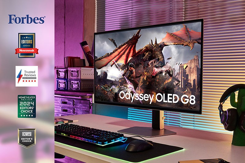 Samsung Odyssey OLED G8 được giới công nghệ đánh giá cao và khen ngợi vì điều này