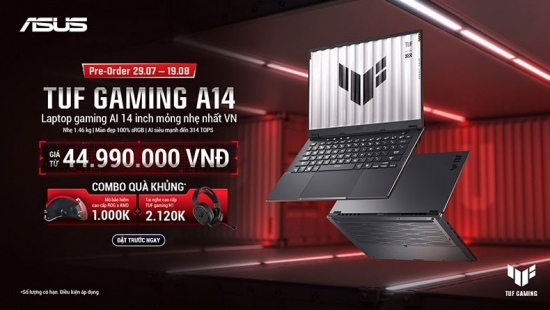 TUF Gaming A14 - Laptop gaming AI 14 inch mỏng nhẹ nhất Việt Nam