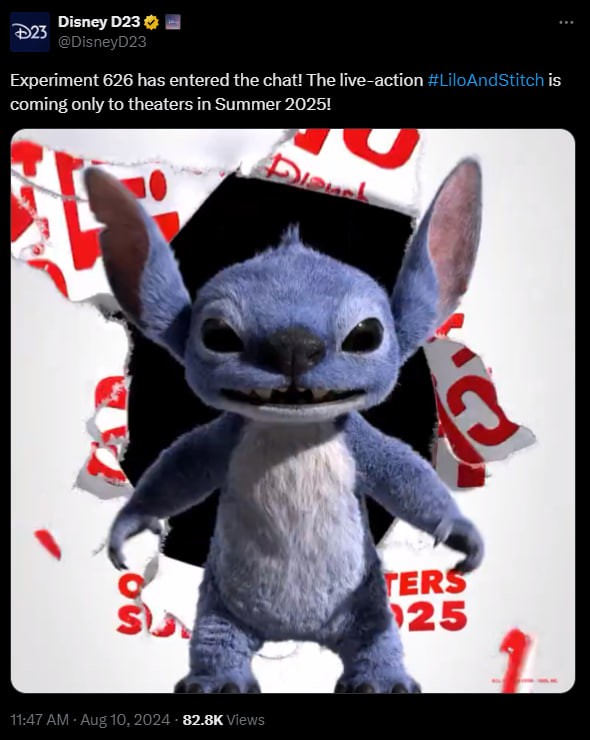 ‘Lilo & Stitch’ Live Action tung tạo hình CGI của Stitch khiến fan đứng ngồi không yên