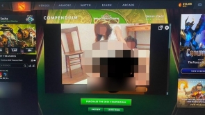 Nội dung 18+ xuất hiện trong client giải đấu DOTA 2