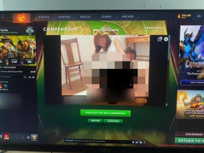 Nội dung 18+ xuất hiện trong client giải đấu DOTA 2