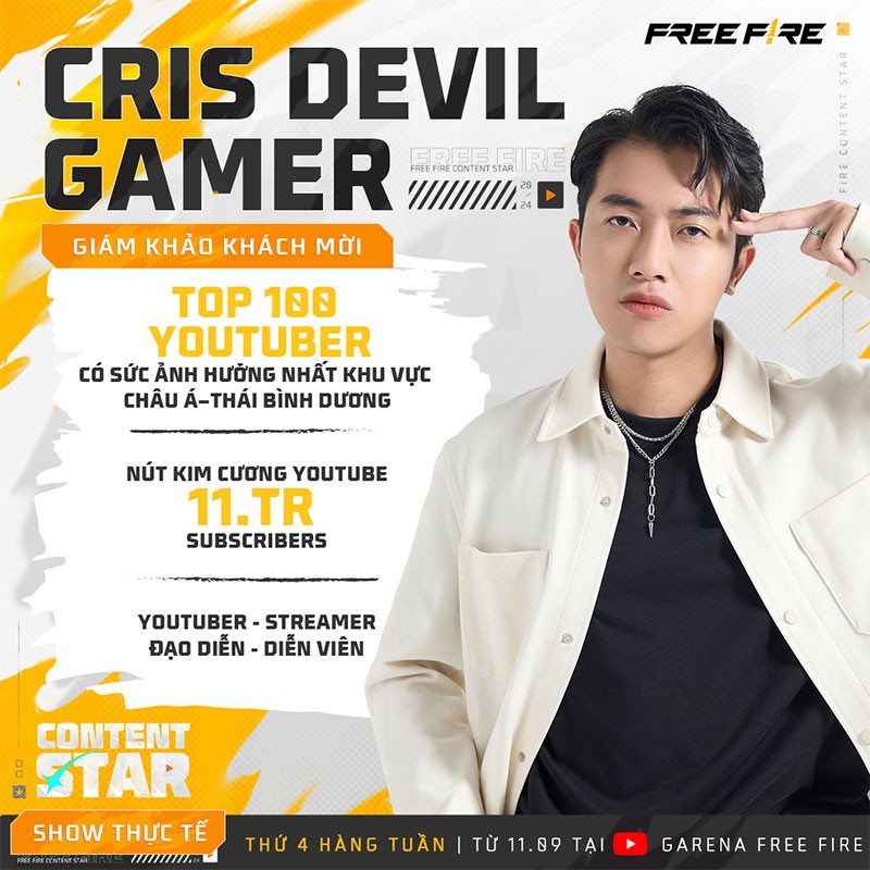 YouTube Content Star 2024 quy tụ khách mời khủng, Cris Devil Gamer, MisThy đều góp mặt