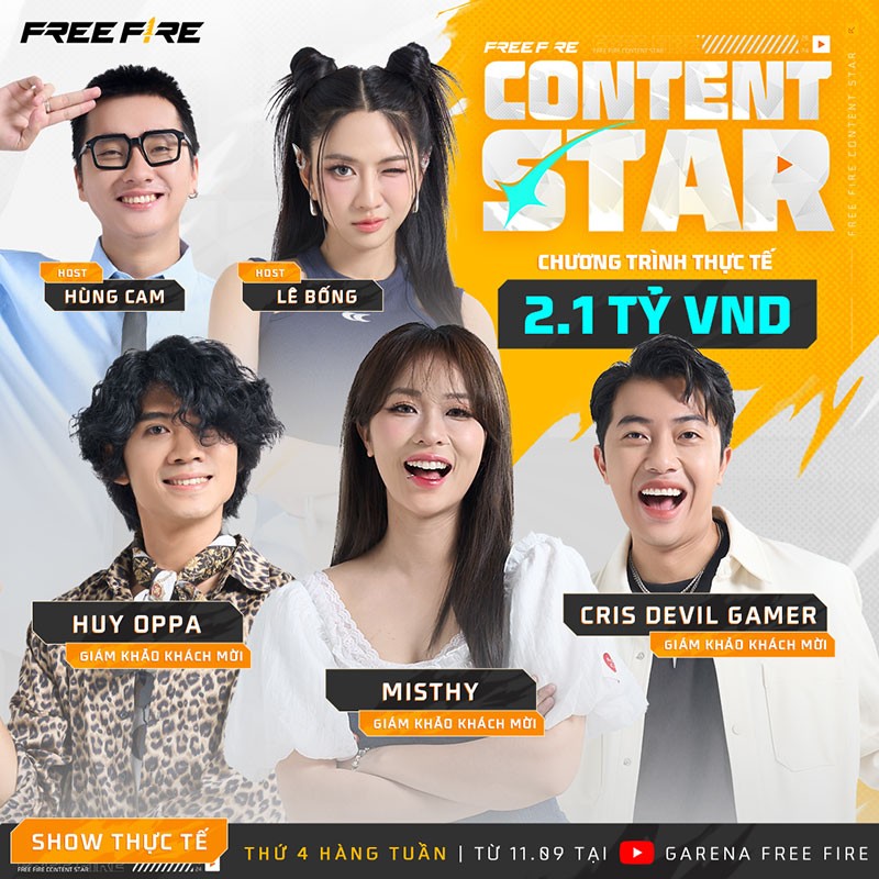 YouTube Content Star 2024 quy tụ khách mời khủng, Cris Devil Gamer, MisThy đều góp mặt