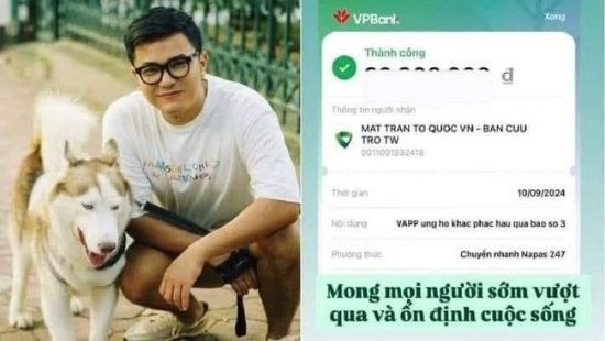 Việt Anh Pí Po xin lỗi vụ 'phông bạt' chuyển khoản ủng hộ lũ lụt