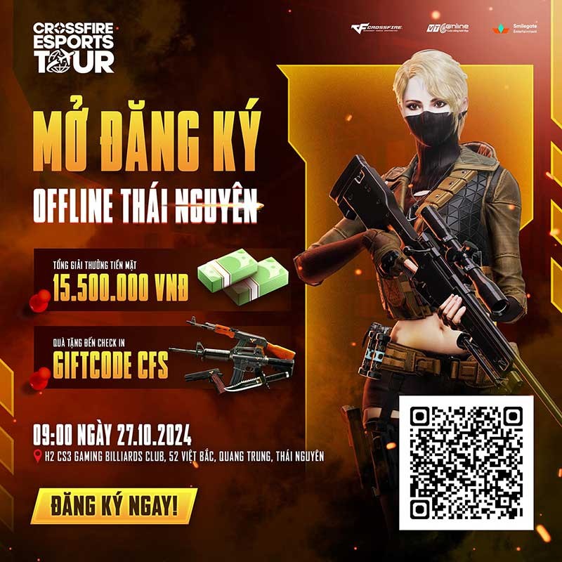 Crossfire Esports Tour 2024 Thái Nguyên – Sẵn sàng thử thách nơi đất thép