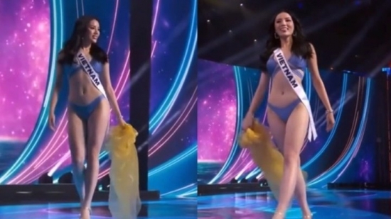 Hoa hậu Kỳ Duyên "đốt mắt" với bikini nóng bỏng tại chung kết Miss Universe 2024