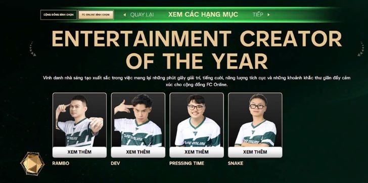 FC Online Year-End Gala 2024: Ai sẽ trở thành Creator of the Year năm nay?