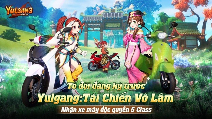 Yulgang: Tái Chiến Võ Lâm mở đăng ký trước với phần thưởng xe máy độc quyền cực xịn