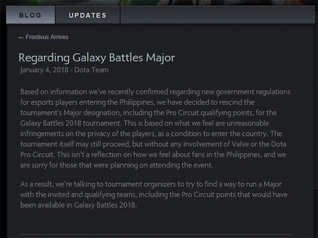 hủy Galaxy Battle Major