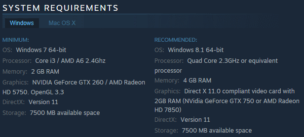 Late Shift PC system requirements