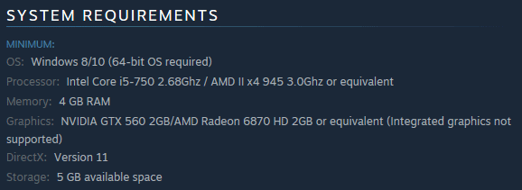 Snake Pass PC system requirements