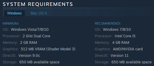 Planetbase PC system requirements