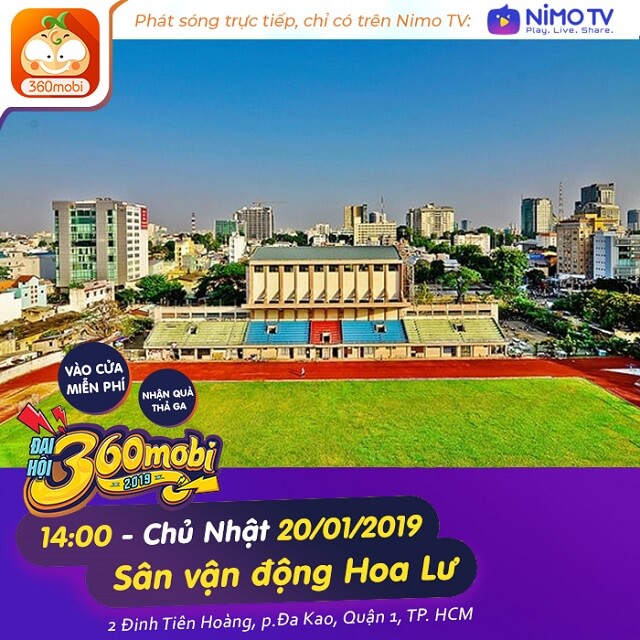 Ngồi nhà và xem Đại nhạc hội cực hot của Sơn Tùng, Hồ Ngọc Hà và Đen Vâu Đại nhạc hội 360mobi với sự góp mặt của Sơn Tùng, Hồ Ngọc Hà và Đen Vâu chính thức được livestream trên Nimo TV