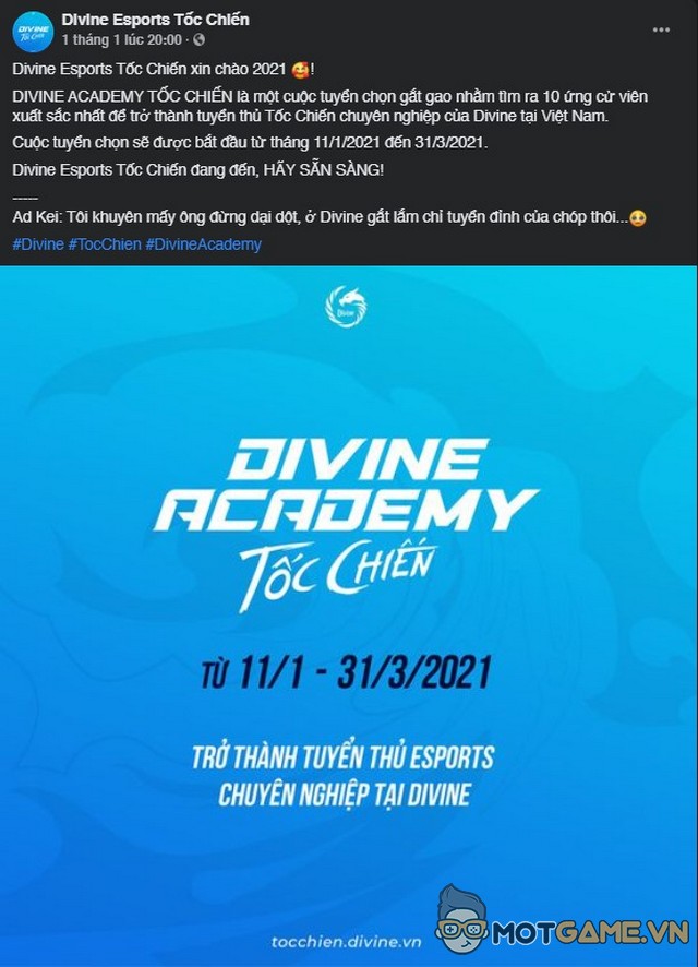 Divine Esports lập đội Tốc Chiến, chào mời game thủ nộp 'CV'!