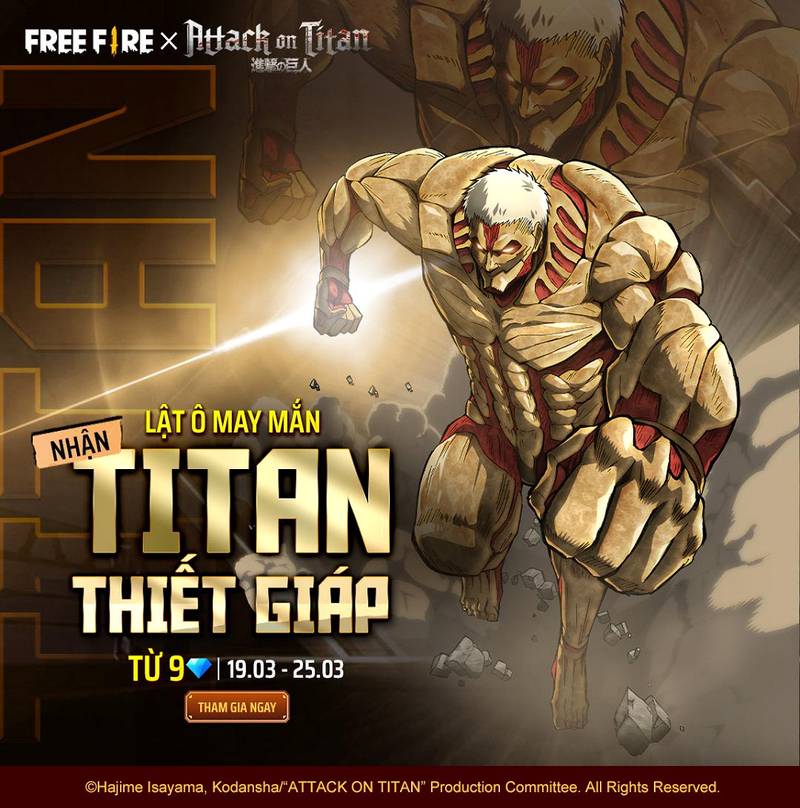 Người chơi Free Fire sẽ sinh tồn như chiến binh Titan qua sự kết hợp mới