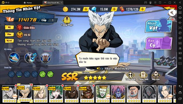 Game thủ One Punch Man: The Strongest sẽ có trải nghiệm đặc biệt với tướng mới Garou