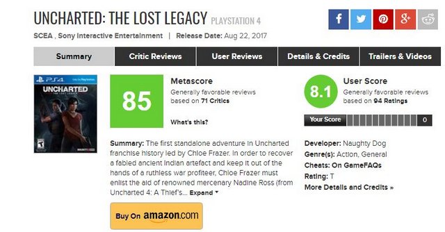 Đánh giá Uncharted Lost Legacy