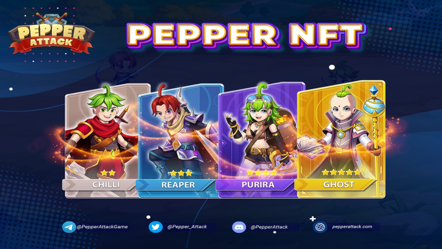 Game NFT Pepper Attack ra mắt bộ sưu tập Hero Peppers
