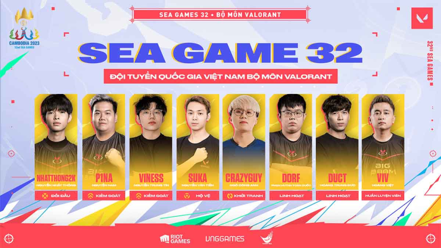 SEA Games 32: Lộ diện đội hình chính của Việt Nam tại 2 bộ môn Valorant và Tốc Chiến