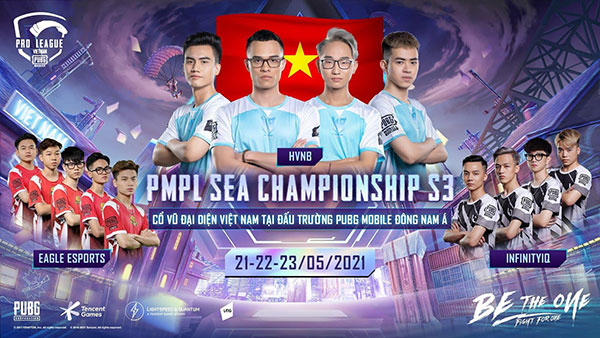 HVNB, Infinity IQ và Eagle Esports đại diện Việt Nam tranh tài tại PMPL SEA Championship S3