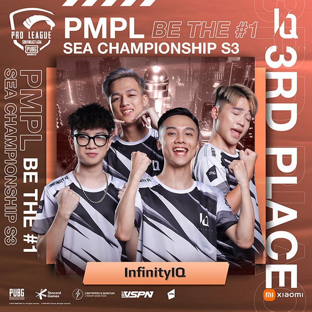 Kết quả PMPL SEA Championship S3: Infinity IQ đạt Top 3 với 3 lần &amp;quot;WDCK&amp;quot;