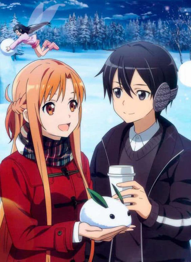 Ảnh nền hoạt hình Anime: Kirito và Asuna trong Sword Art Online đẹp nhất