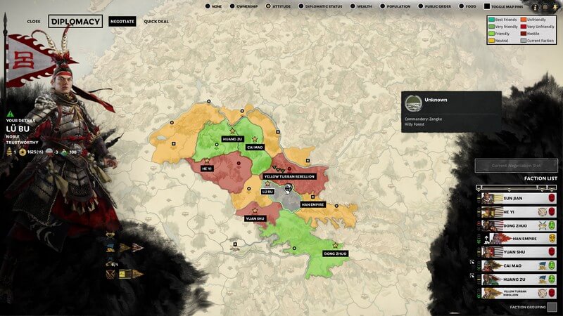 Hướng dẫn Total War: Three Kingdoms: Cách để có Lữ Bố ngay từ turn 4