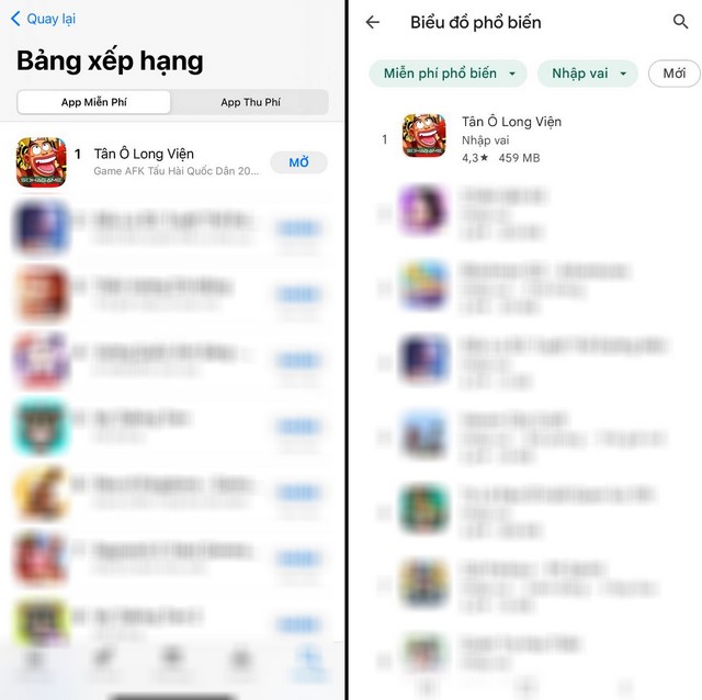 “Hiện tượng” Tân Ô Long Viện đứng TOP 1 Store trong 7 ngày liên tiếp, cả App Store lẫn CH Play