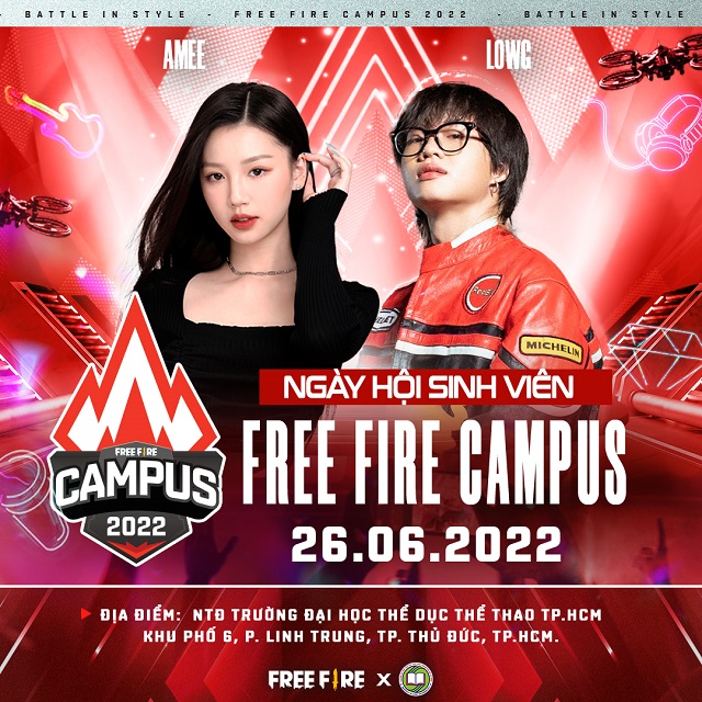 Free Fire Campus 'chốt sổ' với buổi offline siêu 'hoành tráng' cùng Trúc Nhân, Low G và Amee