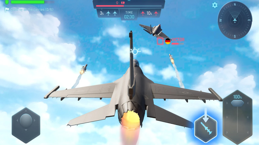 Sky Warriors: Blazing Clouds game mô phỏng máy bay chiến đấu hiện đại!