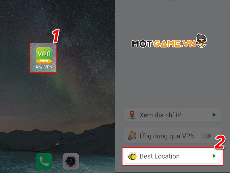 Chuyển vùng bằng Kiwi VPN
