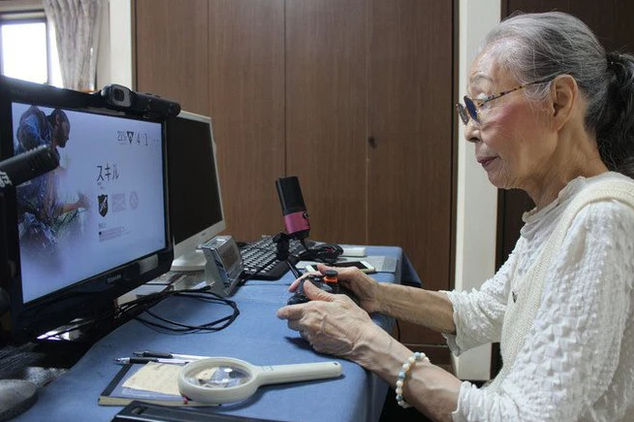 cụ bà Hamako Mori - được biết đến là một game thủ cao tuổi nhất thế giới