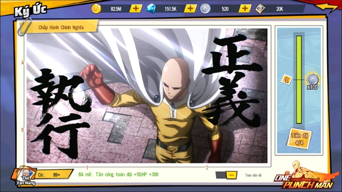 Chân dung Saitama trong One Punch Man: The Strongest
